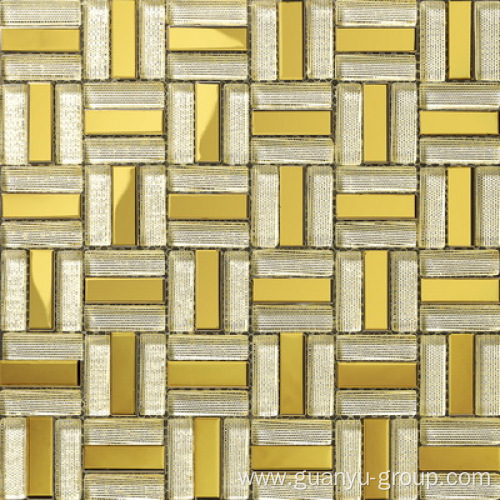 Golden Color Aluminium Mix Glass Mosaic
